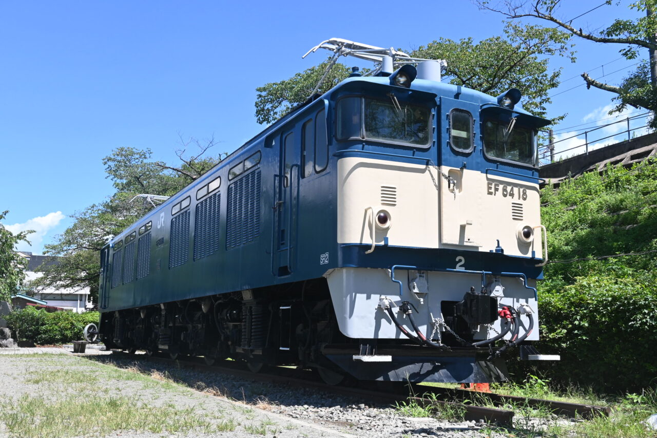 勝沼ぶどう郷駅前甚六桜公園にのEF64