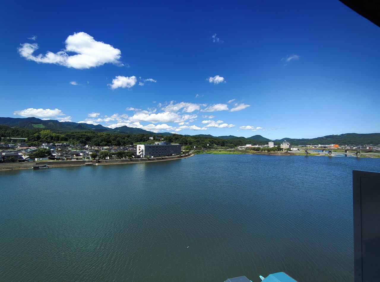 亀山亭ホテルから眺める三隈川
